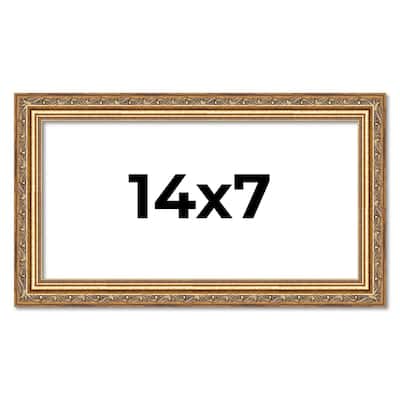 14x7 Frame Red Solid Wood Picture Frame