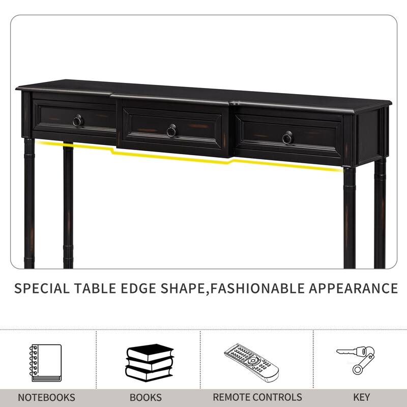 Console Table Sofa Table with Drawers