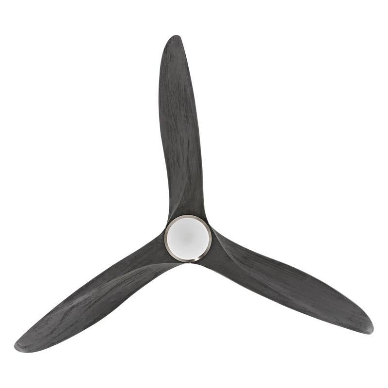60" Solid Wood 3-Blade LED Ceiling Fan with Light Kit and Remote Control