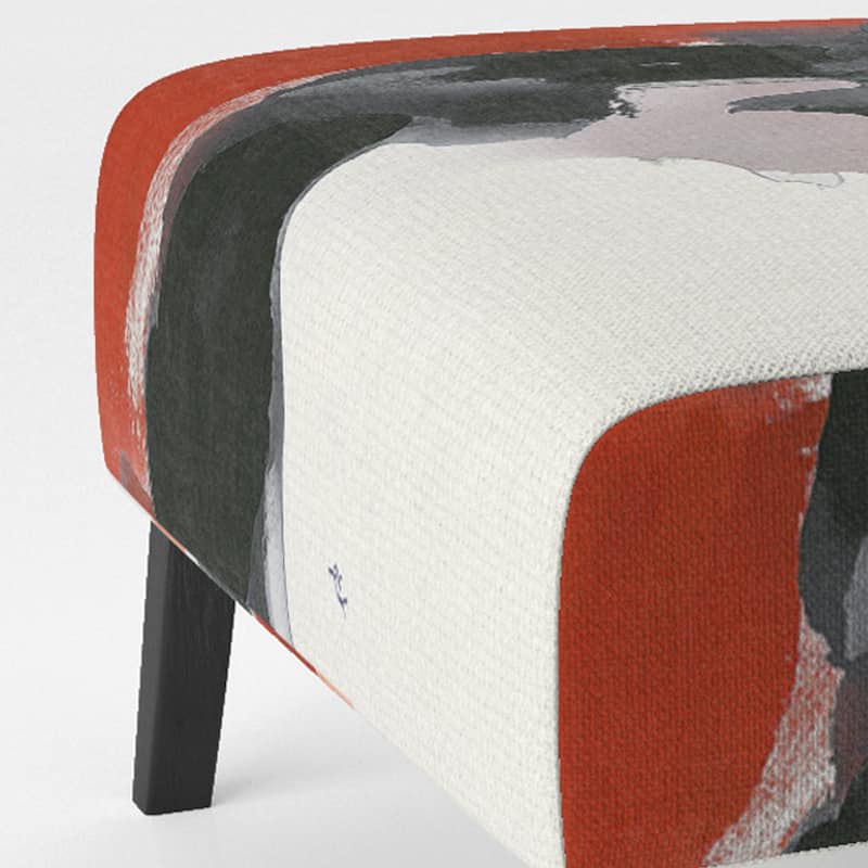 Designart "Glam Dancing Shape I" Upholstered Abstract Accent Chair - Modern Arm Chair For Living Room
