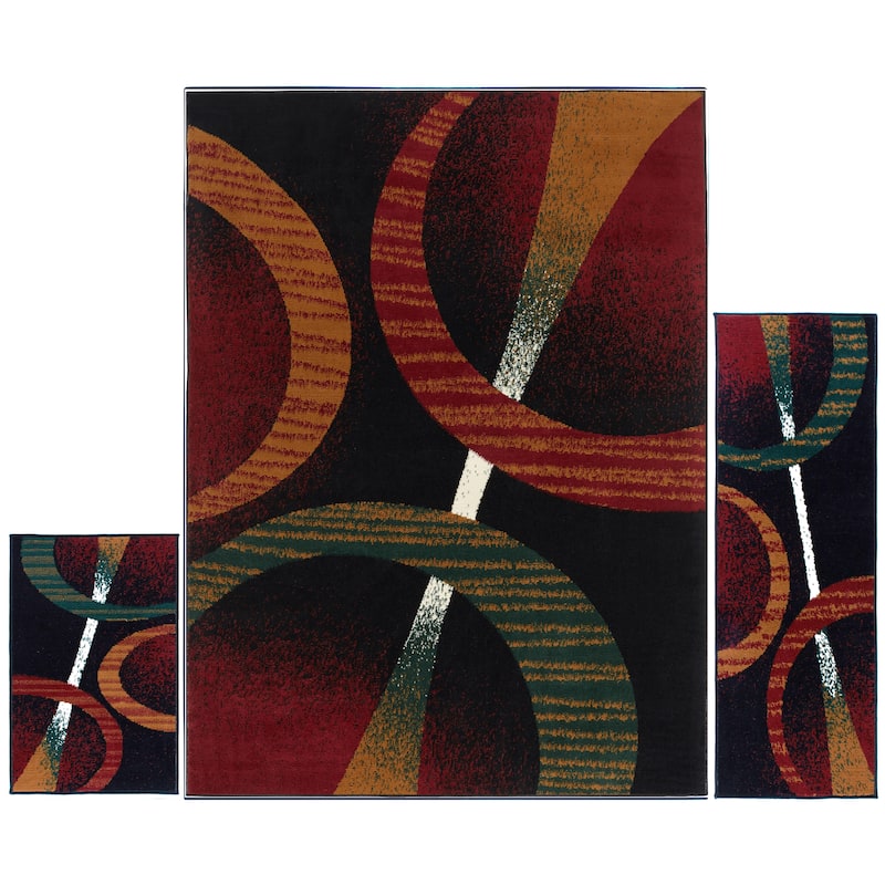 Home Dynamix Ariana Collection Contemporary 3-Piece Area Rug (4'11"x6'11", 1'8"x4'11", 1'8"x2'8")