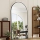 preview thumbnail 66 of 74, Modern Arched Full Length Aluminum Alloy Floor Mirror Standing Mirror 71x28 - Black