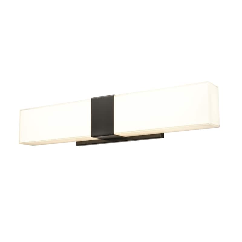 Reciprocate 25-inch Wide 2-Light Vanity Light in Matte Black - 25