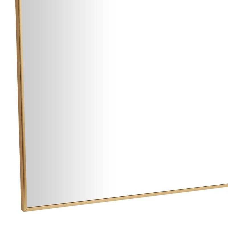 CosmoLiving by Cosmopolitan Gold Metal Room Wall Mirror with Thin Frame