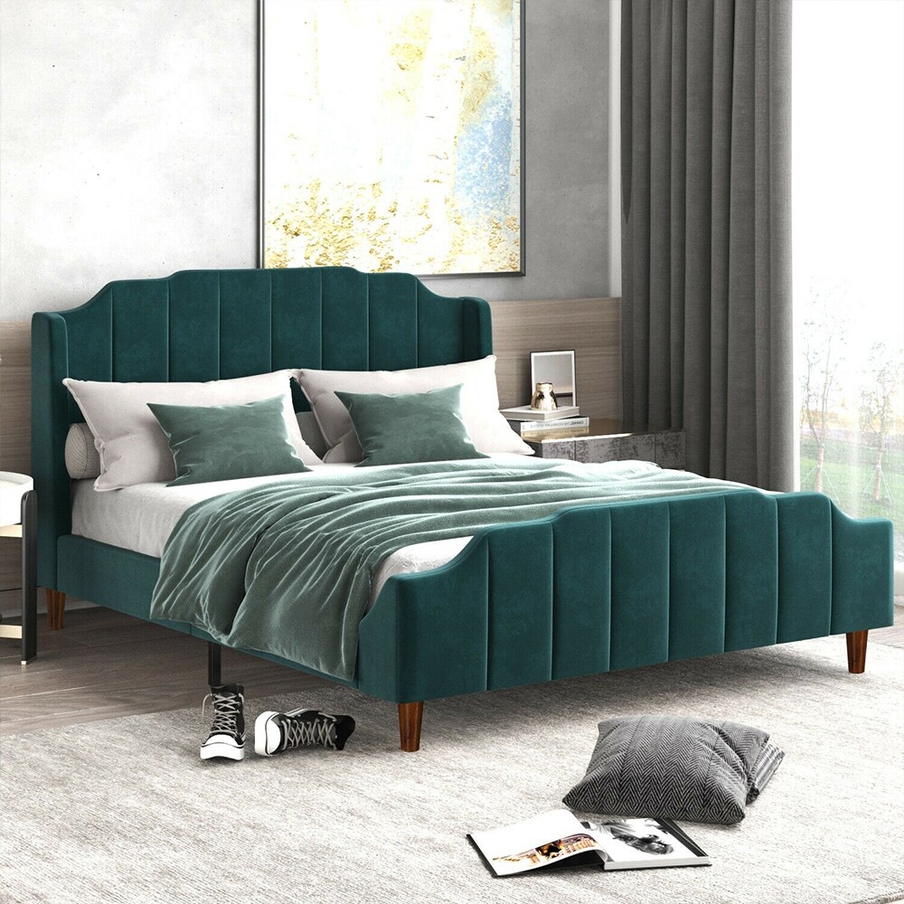 Teal store bed frame