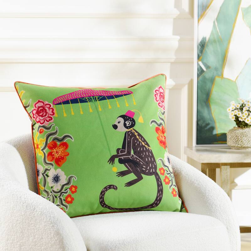 StyleCraft Maharaja Monkey Right Side Throw Pillow