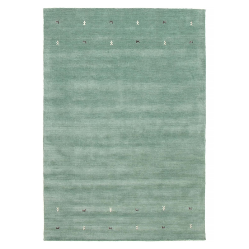Kashkuli Gabbeh Blue Rug 6'7" x 8'0" - 6'7 x 8'0 - Light Blue - 6'7 x 8'0