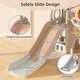 preview thumbnail 5 of 5, Beige Coffee Toddler Slide, Slide for Toddlers Age 1-3, Indoor Outdoor Backyard Playground Baby Slide Toy