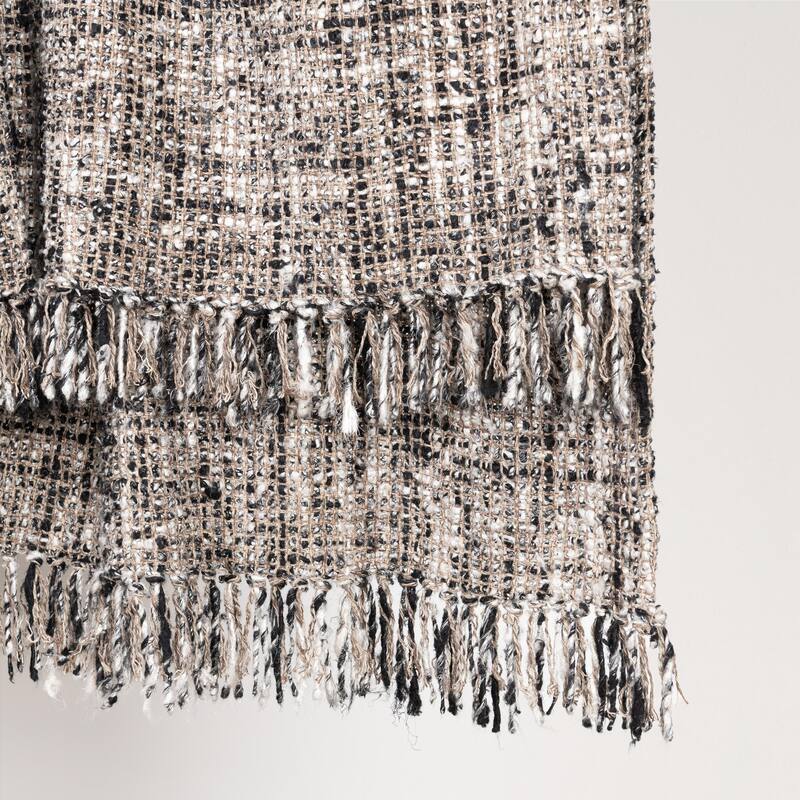 Villa by Classic Home Recycled Cotton Blend 50x70 Woven Throw Blanket