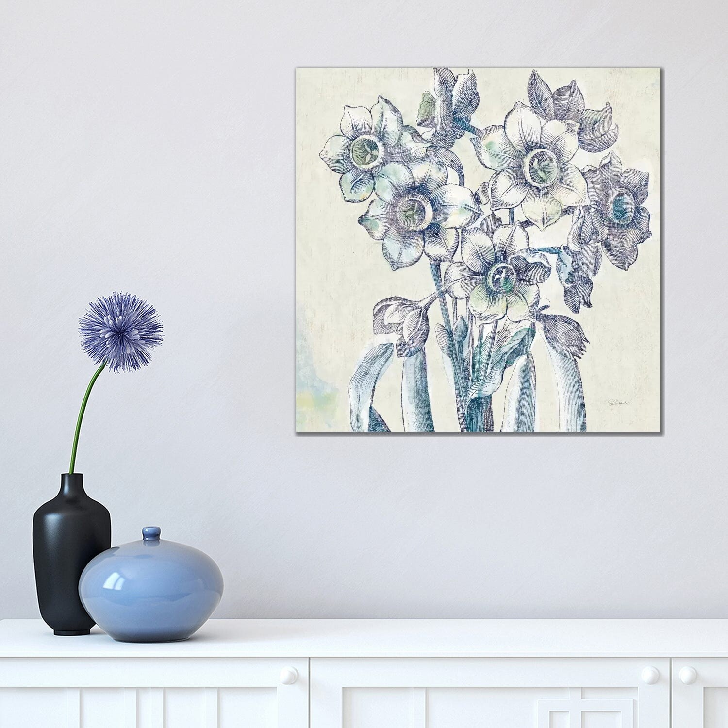iCanvas Belle Fleur IV Floral Art Print by Sue Schlabach-image