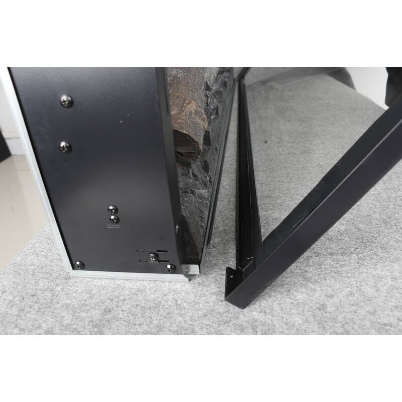 44-Inch In-Wall Electric Fireplace with Remote, Log-Like Flame Effect, LED Light Heater, and Adjustable Flame Brightness