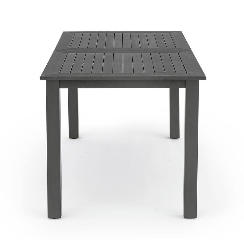 Outdoor 5-Piece Patio Set with Aluminium Rectangular Dining Table & Armchairs