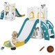 preview thumbnail 1 of 7, 5 in 1 Toddler Slide, Indoor Kids Slide Playset for 1-3 Years Olds - Yellow Yellow