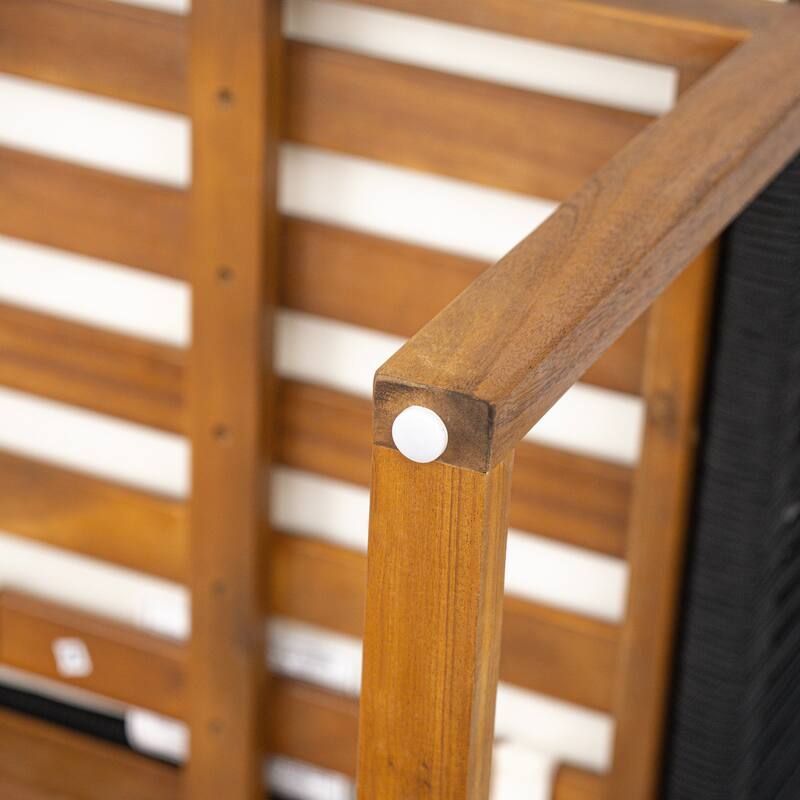 Christopher Knight Home - 7-Piece Acacia Outdoor Dining Table Set with Modern Handwoven Rope Chairs & Expandable Table