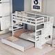 preview thumbnail 5 of 13, Twin over Twin Bunk Beds With Twin Trundle and Stairway Storage Function