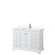 Option White, Chrome Trim, Carrara Cultured Marble Top