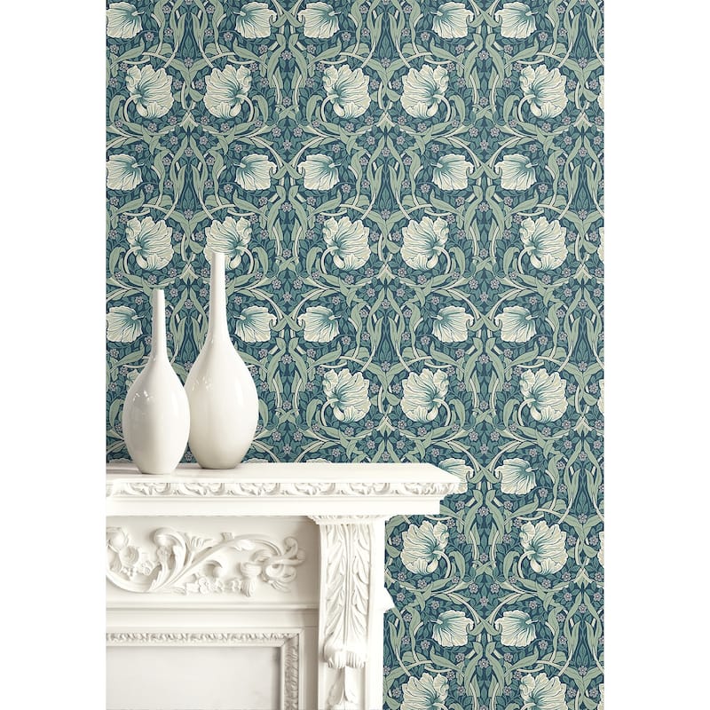 NextWall Pimpernel Floral Peel and Stick Wallpaper