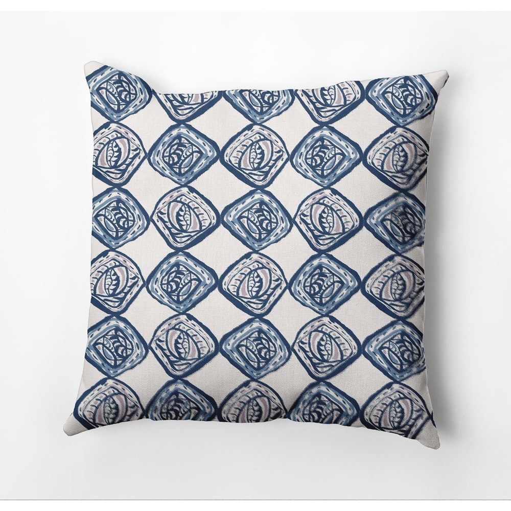 Cowry Check II Throw Pillow