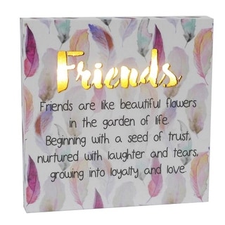 Led With Text- Friends Block Sign - Bed Bath & Beyond - 40441244
