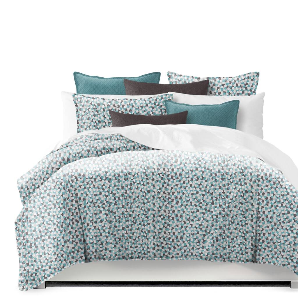 Keller Teal Twin Comforter & 1 Sham Set, plus 1 bonus cushion