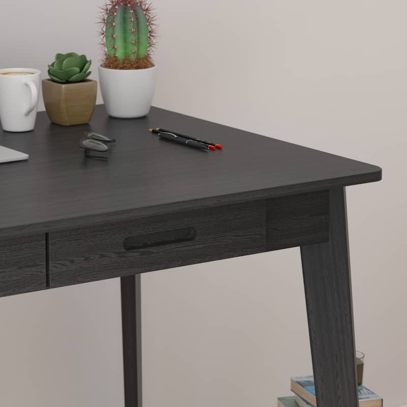 39.4"W Classic Home Office Desk, Writing Desk With Drawers