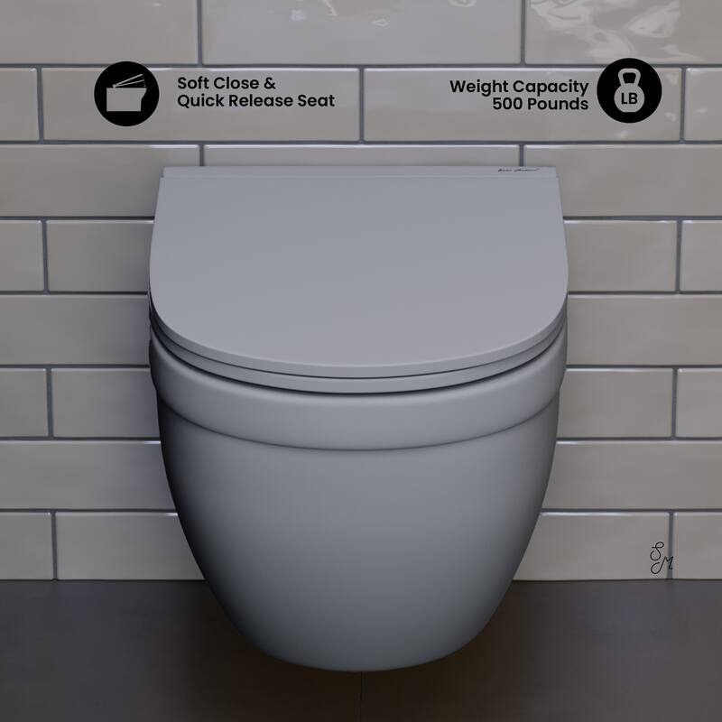 Ivy Wall-Hung Toilet Bowl Only In Matte Gray