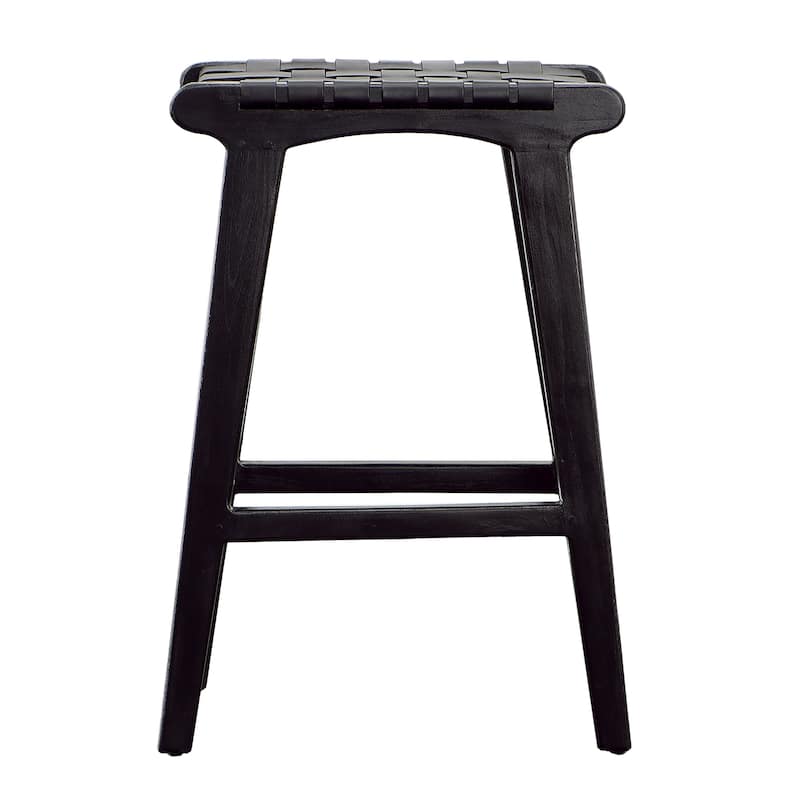 David 24" Tall Backless Counter Stool, Black