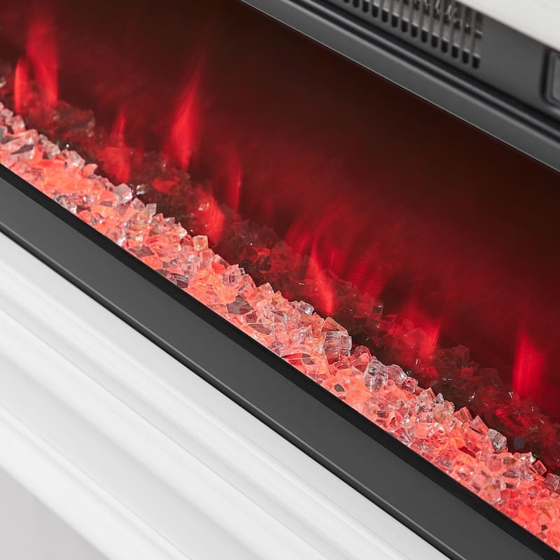 Wall Mounted Electric Fireplace Console, Fully Assembled