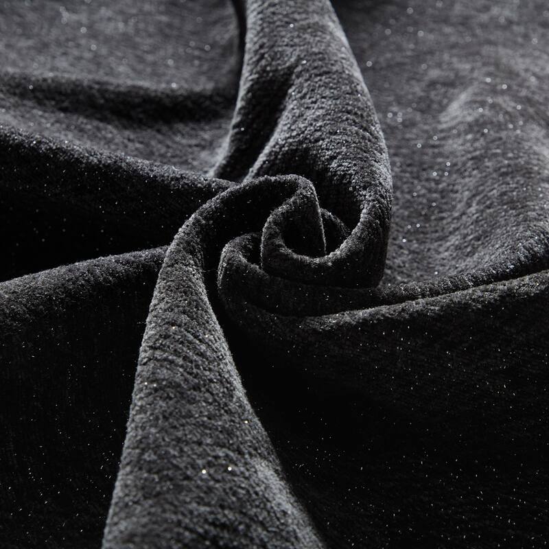 Sparkling Chenille Fabric Soft Cushion Sofa with 2 Pillows