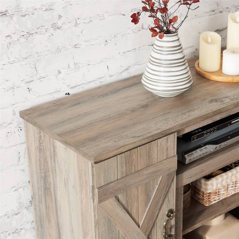 TV Stand,Entertainment Centers for TV up to 50" with Open and Closed Storage Space