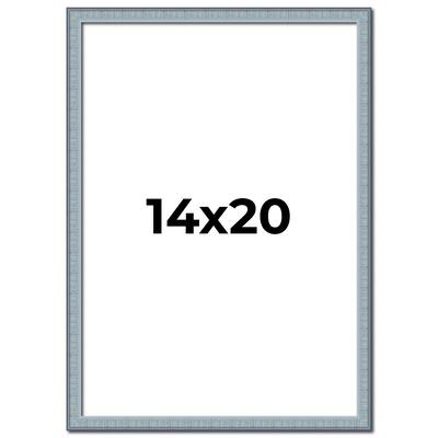 14x20 Frame Rustic Sky Blue Solid Wood Picture Frame | 0.75 Inch