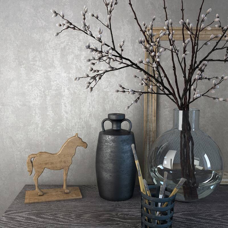 Galerie Wallcoverings Modern Metallic Texture Vinyl on Non-woven Soft Metallic Wallpaper Roll