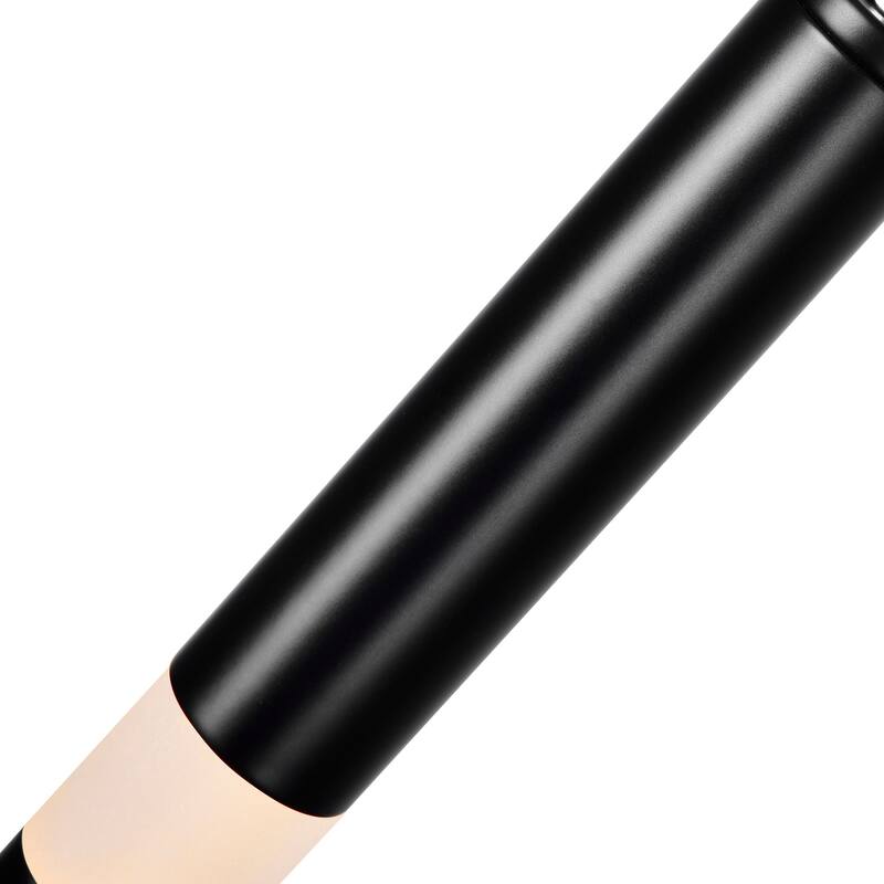 Flute Integrated LED 54in Black Chandelier