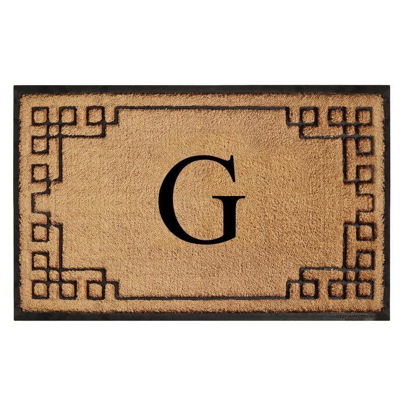 A1HC Natural Coir & Rubber Door Mat, Heavy Duty, Dirt Trapping, Long-Lasting Entrance Doormats,Thick & Durable Outdoor Entry Mat - 24" X 39" - G