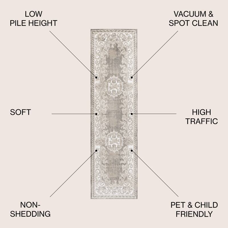 JONATHAN Y Amir Cottage Medallion Area Rug