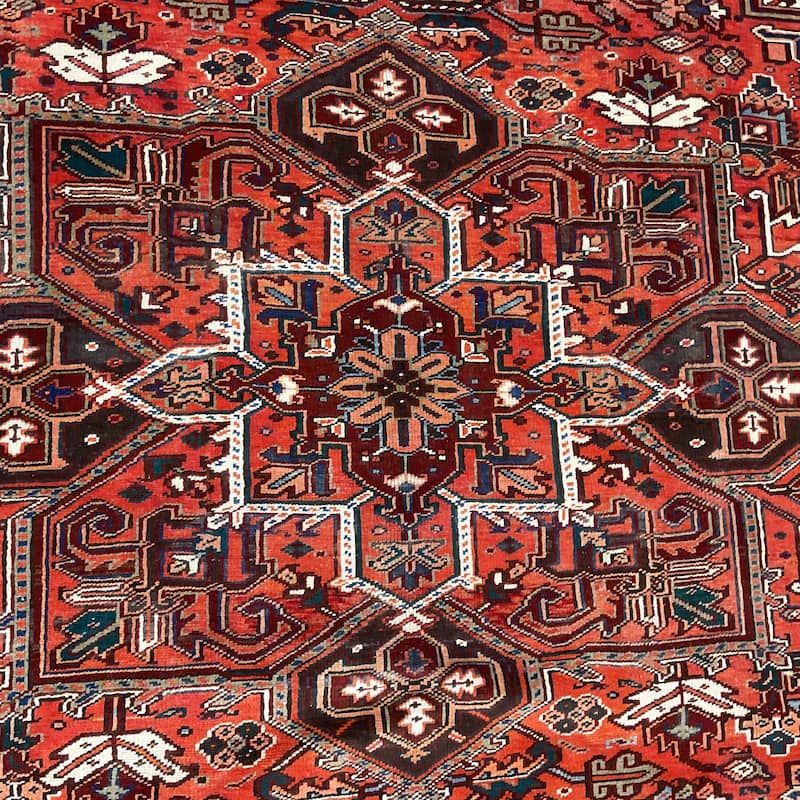 HERAT ORIENTAL Handmade Fine Persian Heriz Wool Rug - 8' x 10'7"