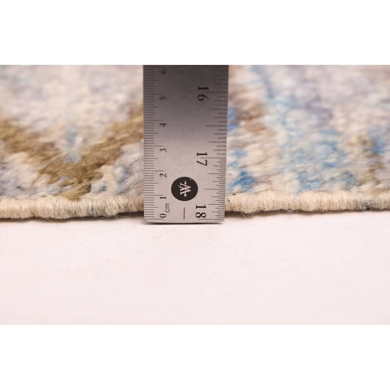 ECARPETGALLERY Hand-knotted Pak Finest Marrakesh Light Blue Wool Rug - 9'3 x 11'11