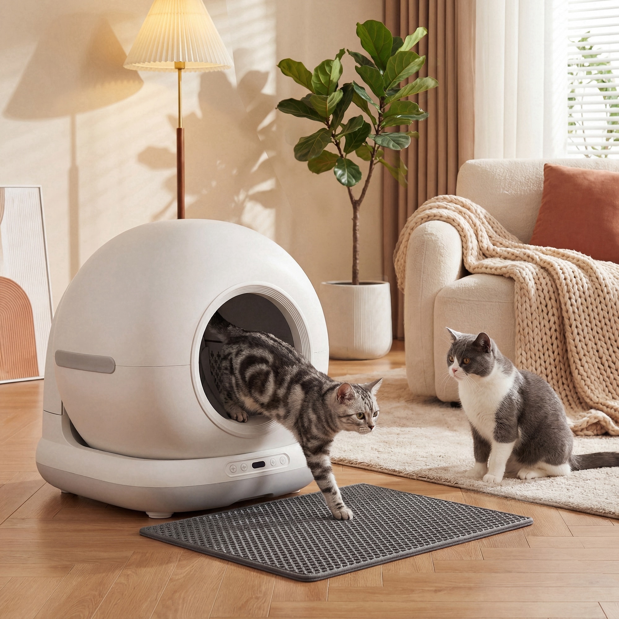 PawHut Automatic Litter Box, Self Cleaning Litter Box for Multiple Cats, 72L Extra Large, App Control, 2.4G Wifi,