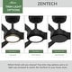 preview thumbnail 53 of 71, Hunter ZenTech Indoor / Outdoor 3-Blade Smart Ceiling Fan w/ LED Light and Handheld Remote