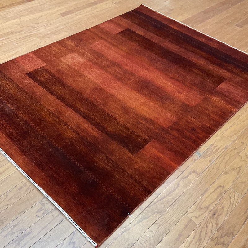 HERAT ORIENTAL Hand-knotted 4' 10 x 6'9 Indo Gabbeh Wool Rug - 4'10" x 6'9"