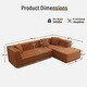 preview thumbnail 11 of 10, 105.5" Polyester Upholstered Modular Oversized L-Shaped Comfy Sectional Compressed Sofa