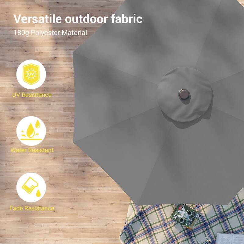 Bonosuki 9ft Patio Umbrella Market Table Umbrella with Tilt and Crank