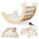 preview thumbnail 4 of 6, 2-in-1 Natural Climbing Arch Rocker with Soft Cushion Perfect for Toddlers - 32" x 19.5" x 15" (L x W x H)