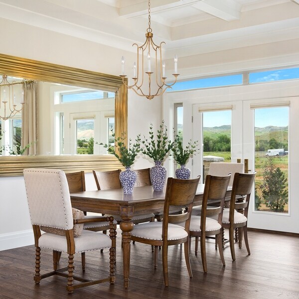 Mid century Modern Gold French Country Candle Unique Chandelier Vintage Dining Room Pendant Lighting On Sale Bed Bath Beyond 32771349