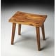 preview thumbnail 2 of 0, Handmade Butler Buter Brown Wood Loft Stool (India)