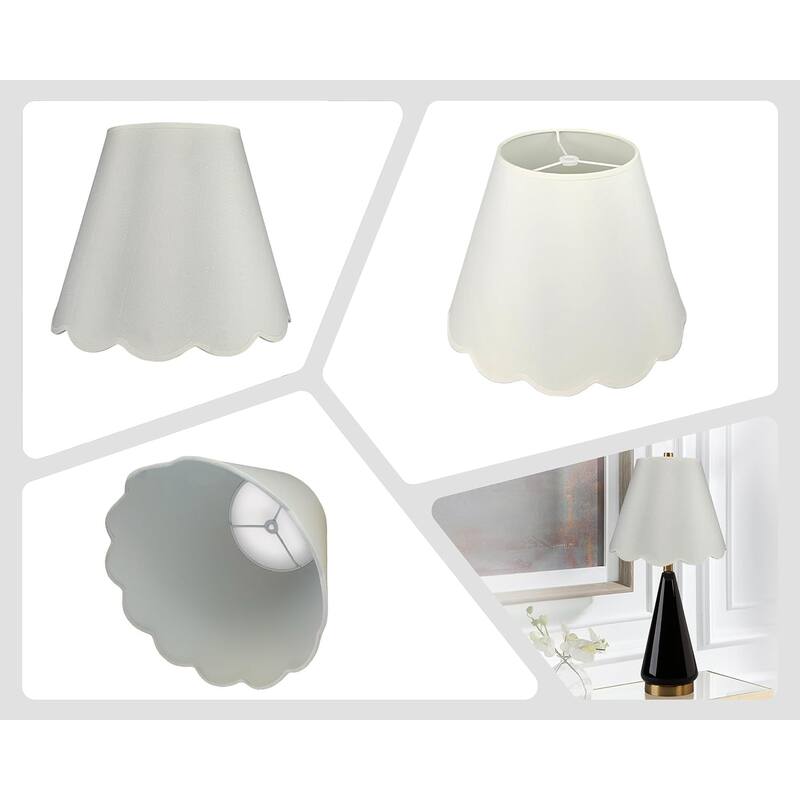 Royal Designs Scallop Empire Lamp Shade Set of 2 - 7 x 13 x 10