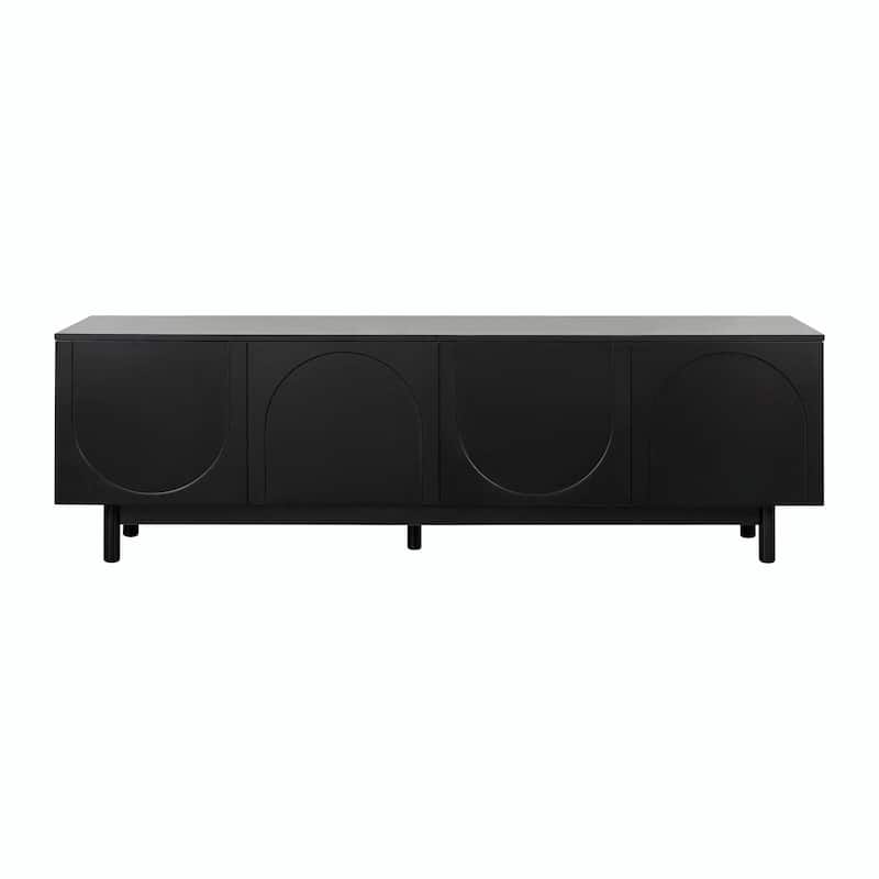 Minimalist TV Stand with Arch Cabinets for TVs Up to 78''
