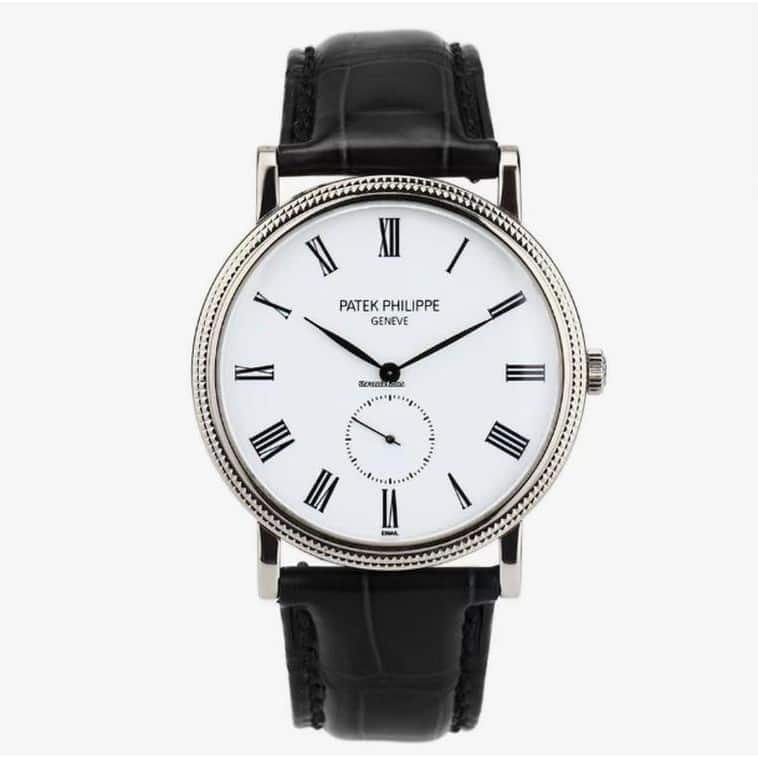 Patek Philippe Pre-Owned Calatrava 36mm Small Seconds Men's Watch - White Gold