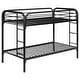 preview thumbnail 7 of 80, Morgan Contemporary Metal Frame Bunk Bed Twin Over Twin - Black