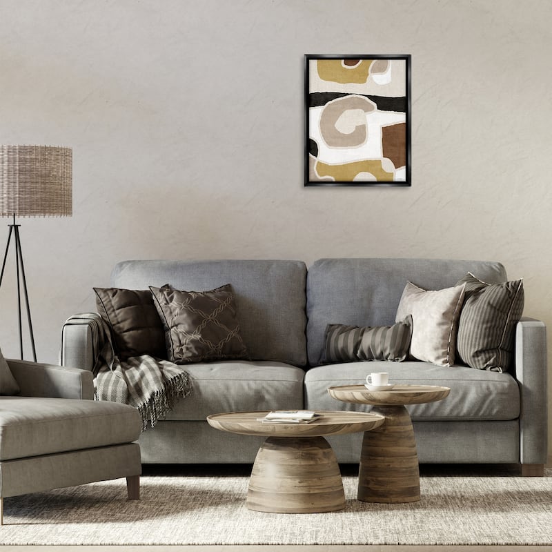 Stupell Earthy Boho Geometrics Framed Floater Canvas Wall Art Design By Amber Sterling